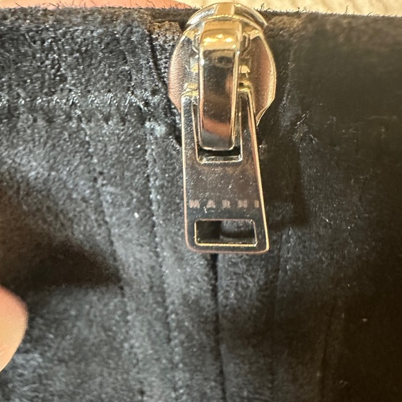 MARNI BLACK SUEDE & GREEN SNAKESKIN BOOTIES - Picture 10 of 10